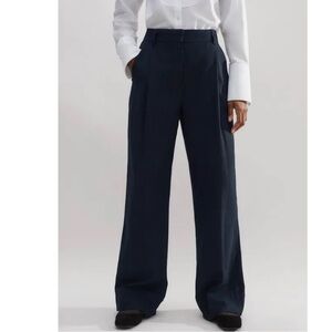 ME+EM Navy Wide-Leg Pants